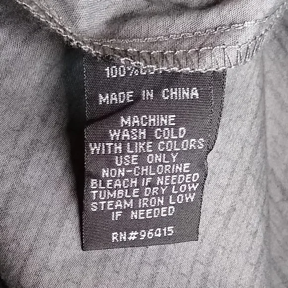 NWOT Grey Black Patterned Button Down Dress Shirt - Picture 8 of 10